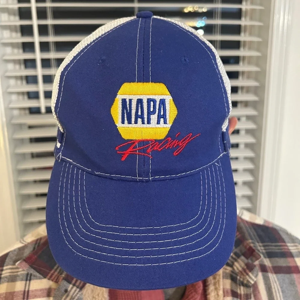 NAPA Racing Snapback‎ Trucker Hat Chase Elliott 24 Hendrick Motors Blue Wht Mesh